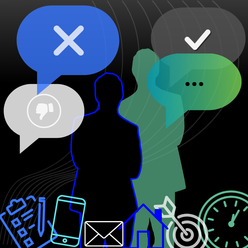 niezgodność wypowiedzi wśród ludzi w firmie