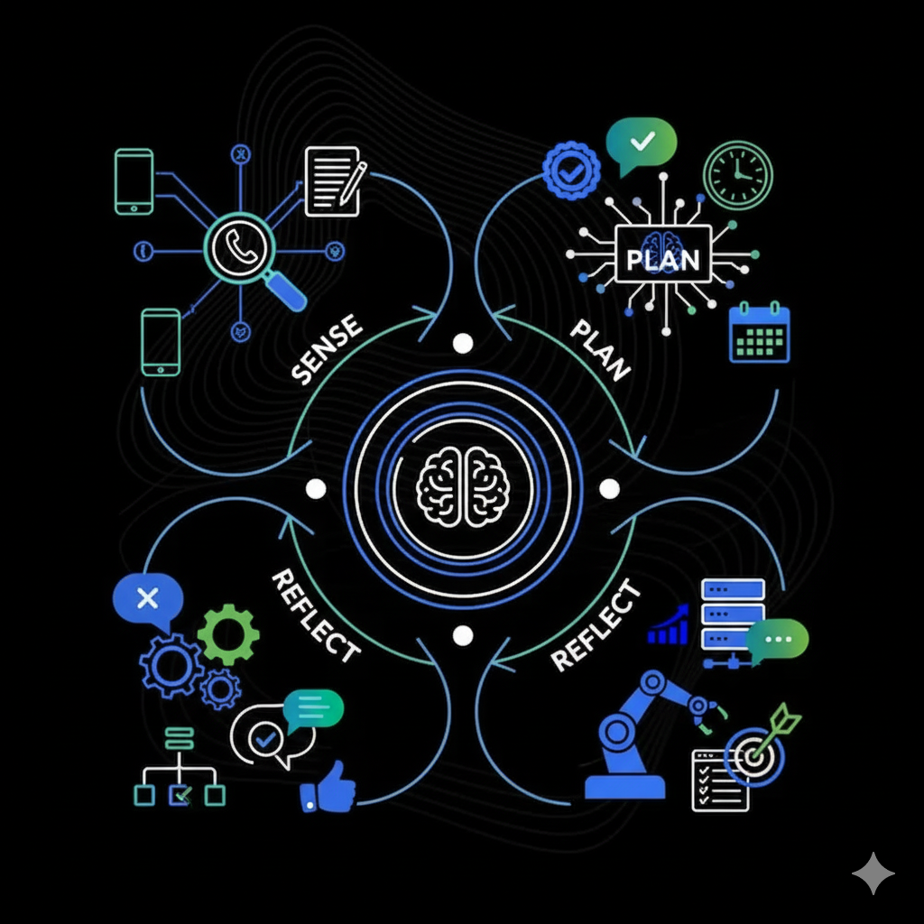 Cykl działania agenta AI